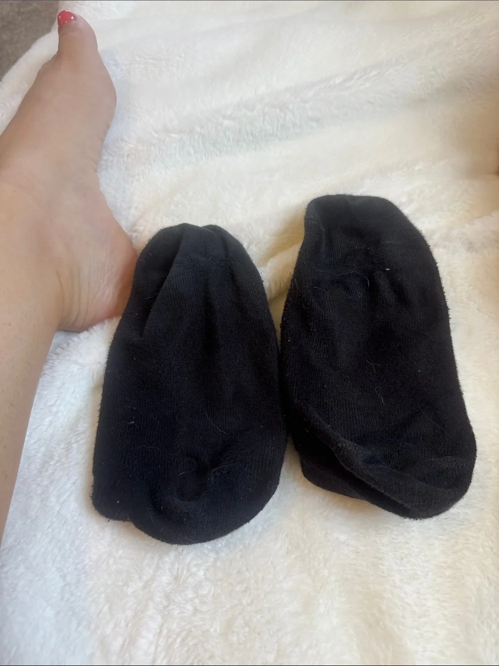 Worn ankle socks